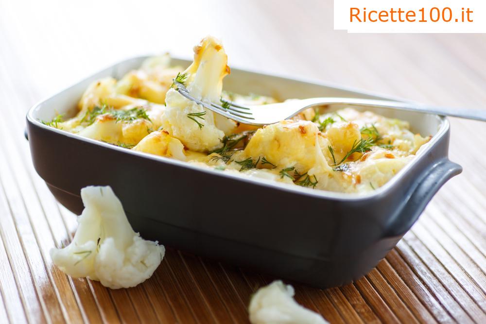 Cavolfiore gratinato con prosciutto