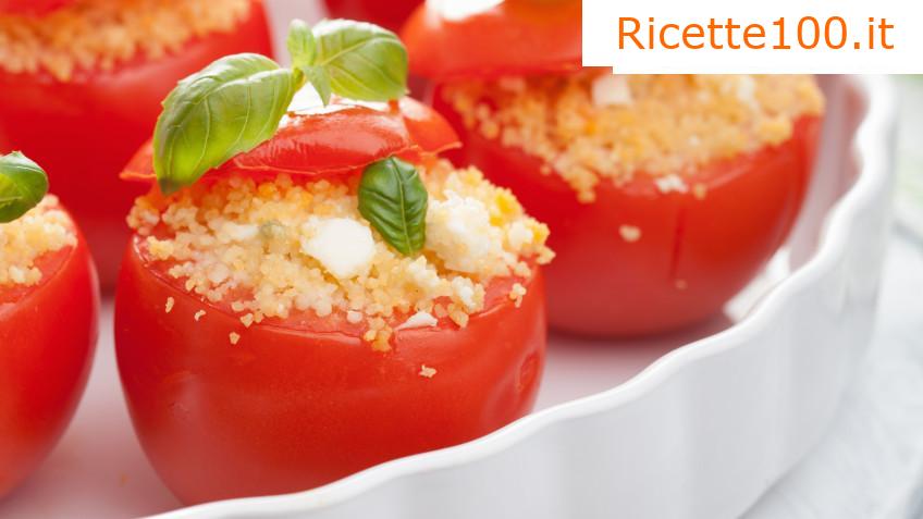 Coscia di tacchino con pomodori ripieni di couscous vegetale