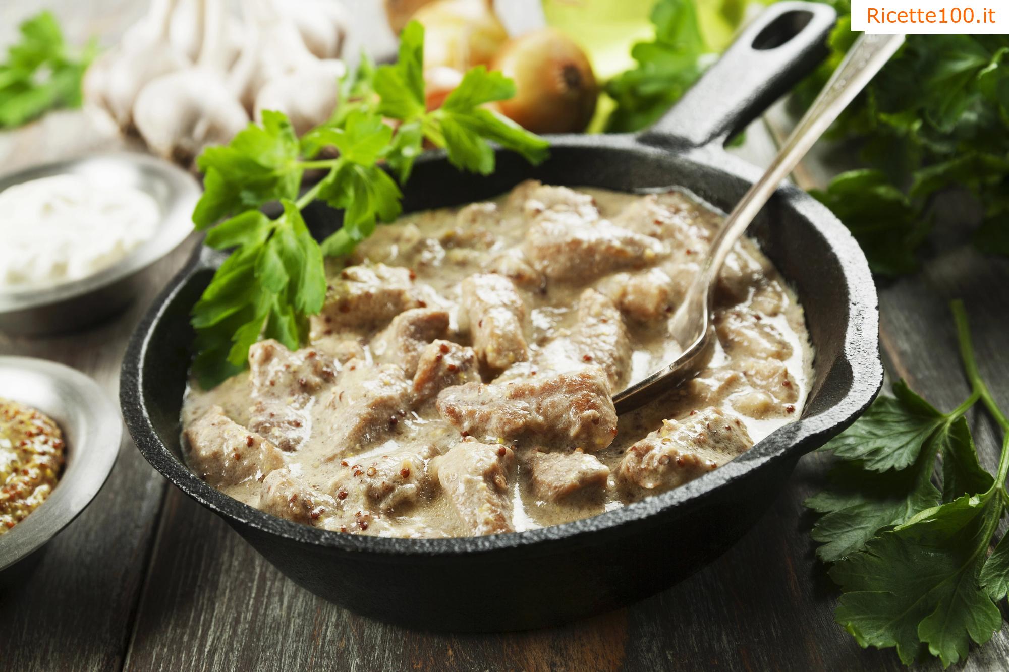 Fegato di manzo nella panna acida - marinato