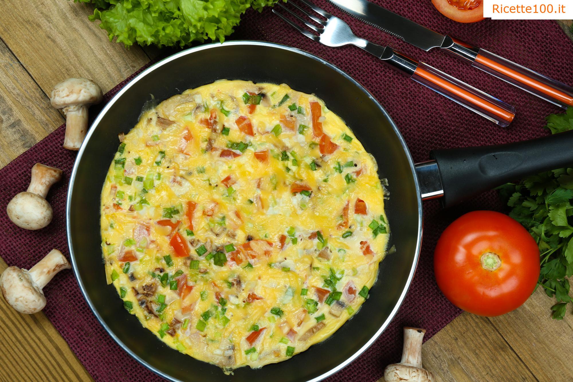 Frittata con pomodoro e avocado