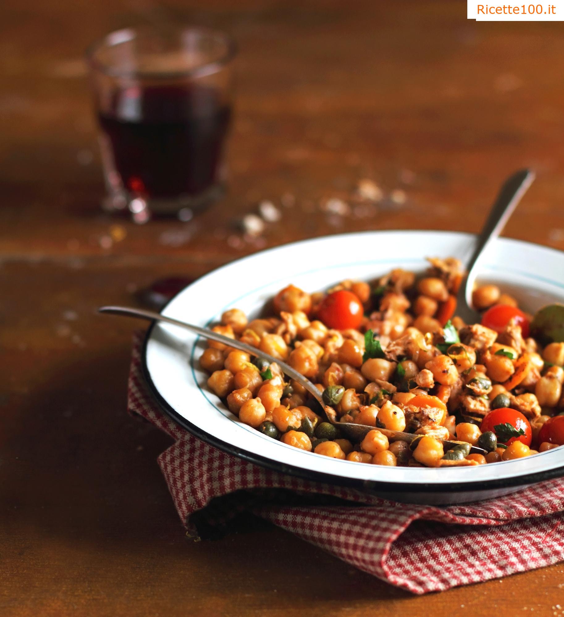 Insalata di ceci con tonno