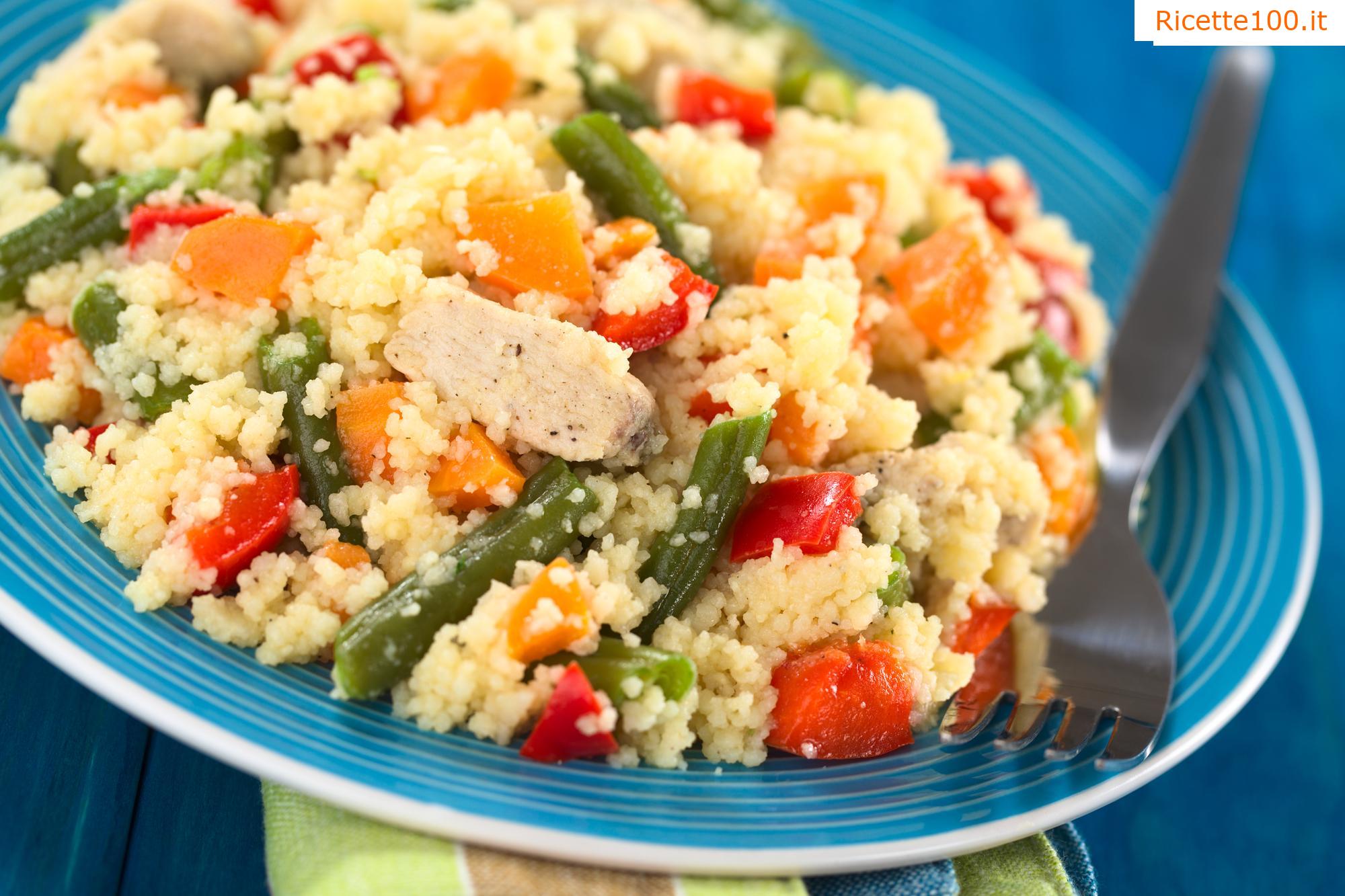 Insalata di couscous con tonno