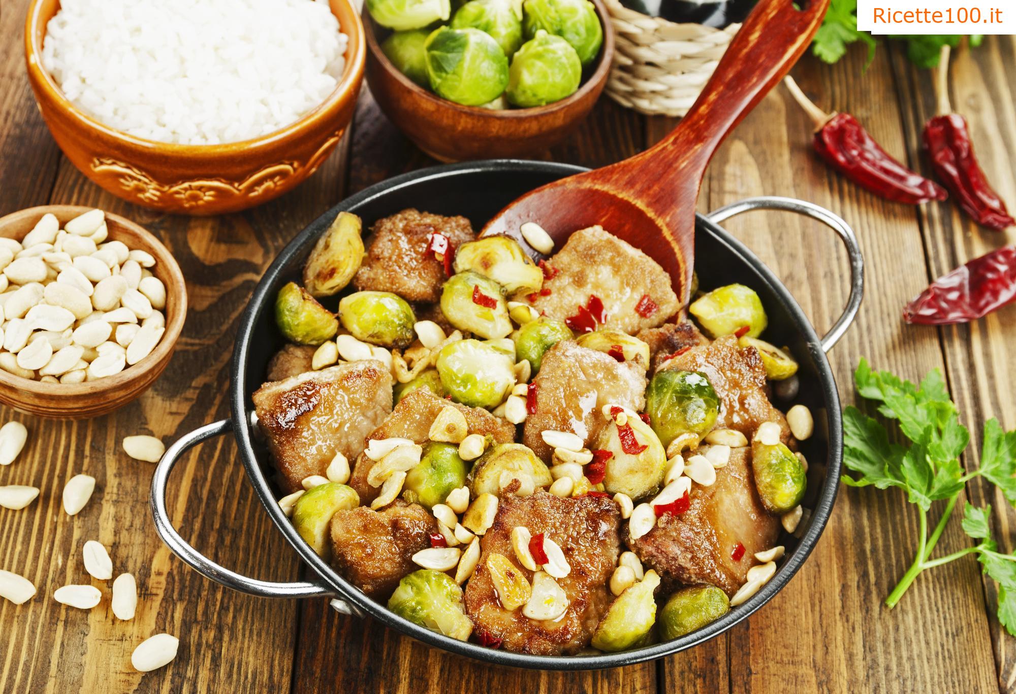 Involtini di maiale con cavolo stufato
