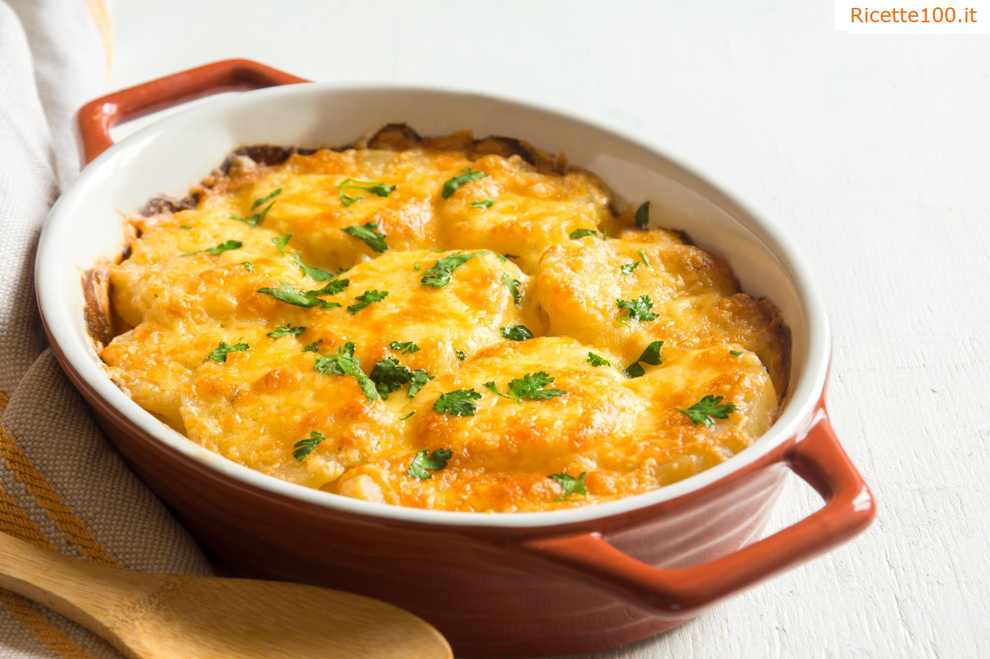 Patate al forno con pancetta