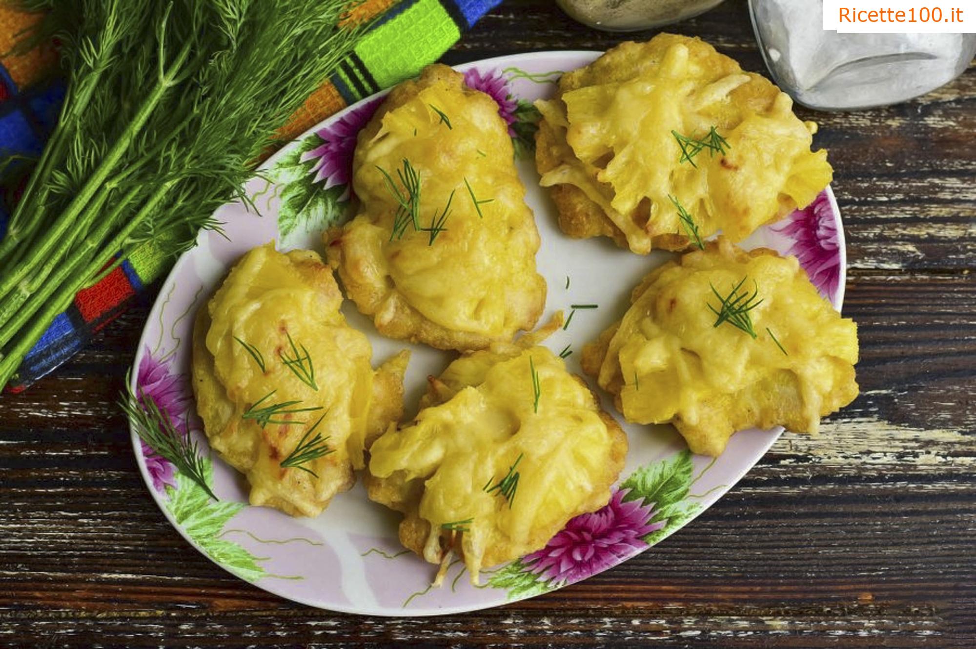 Petto di pollo impanato con fiocchi di mais cotto al forno (senza grassi)