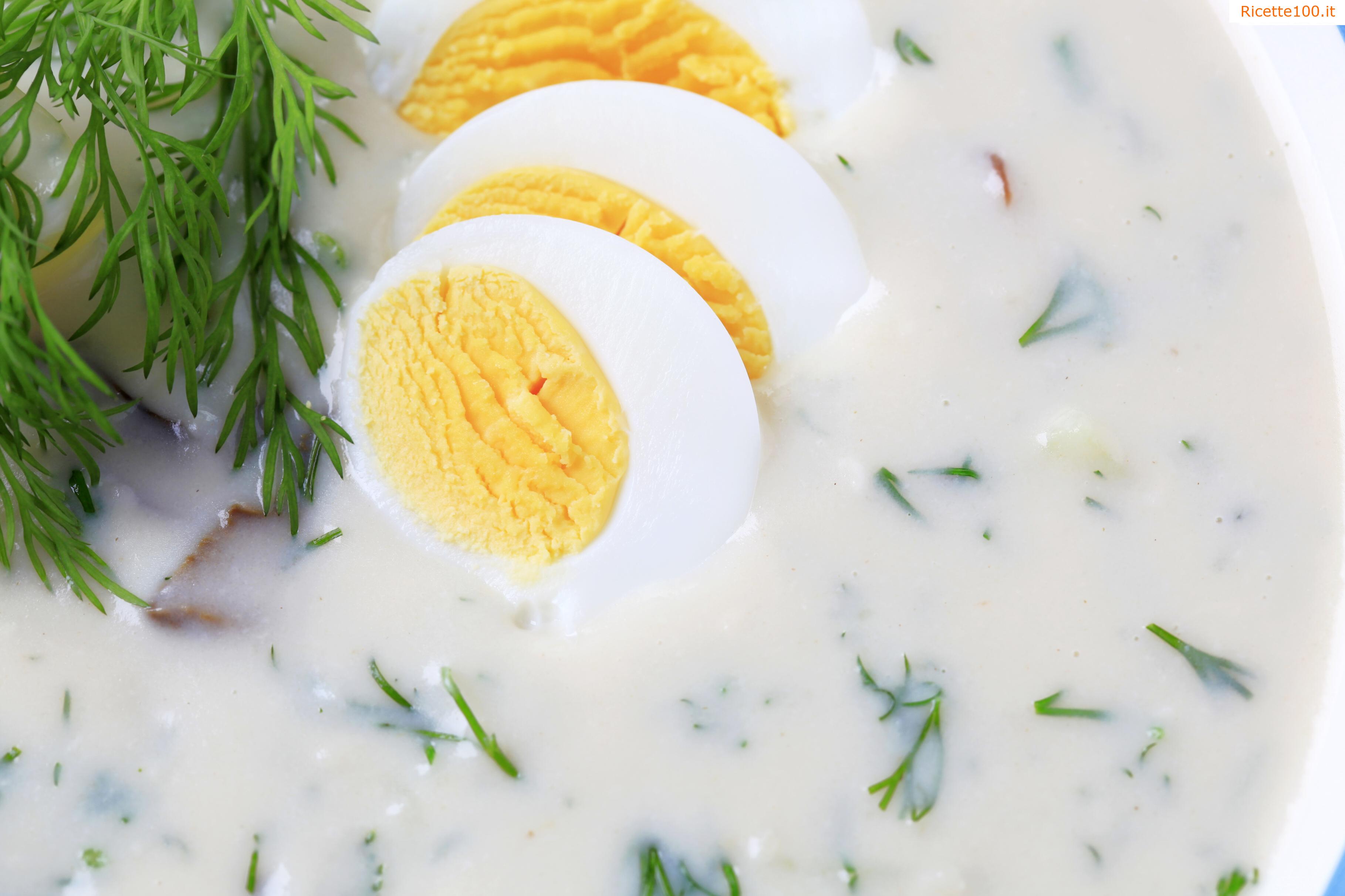 Salsa di aneto fredda per uova