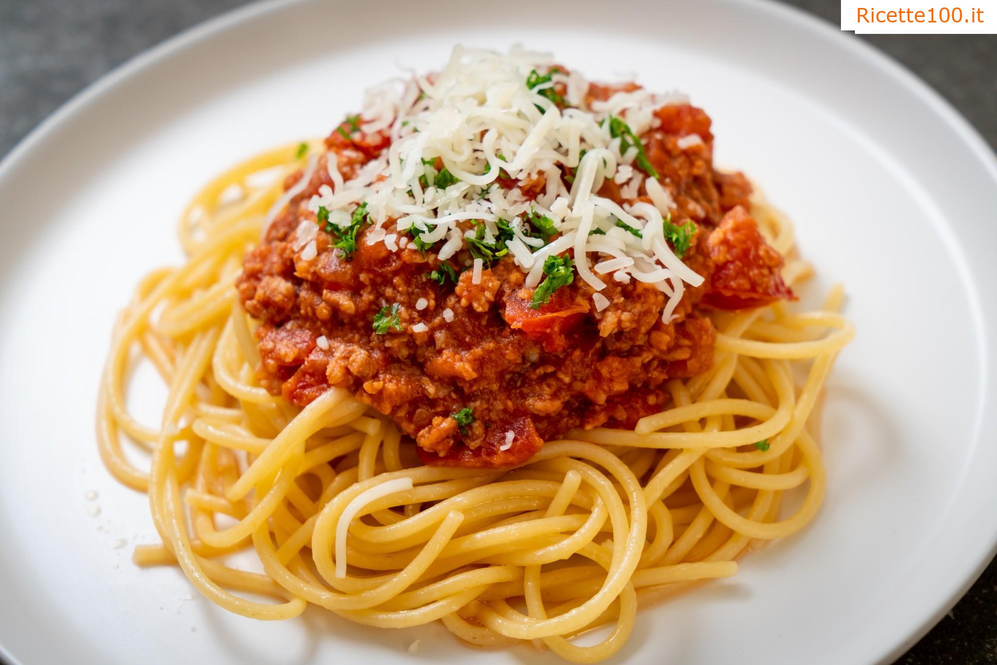 Spaghetti con carne macinata