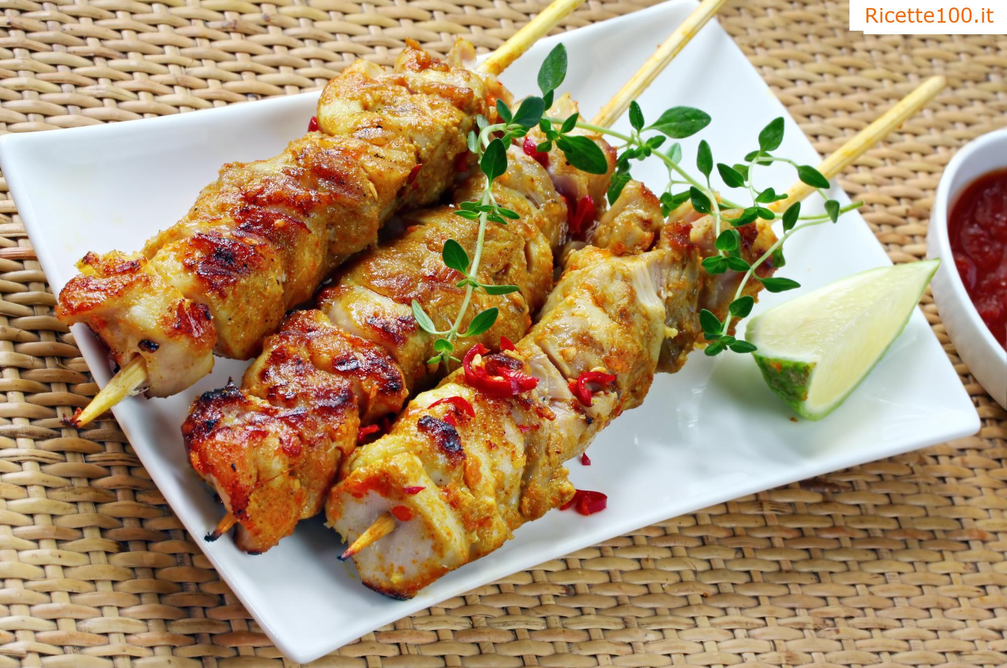 Spiedini di pollo