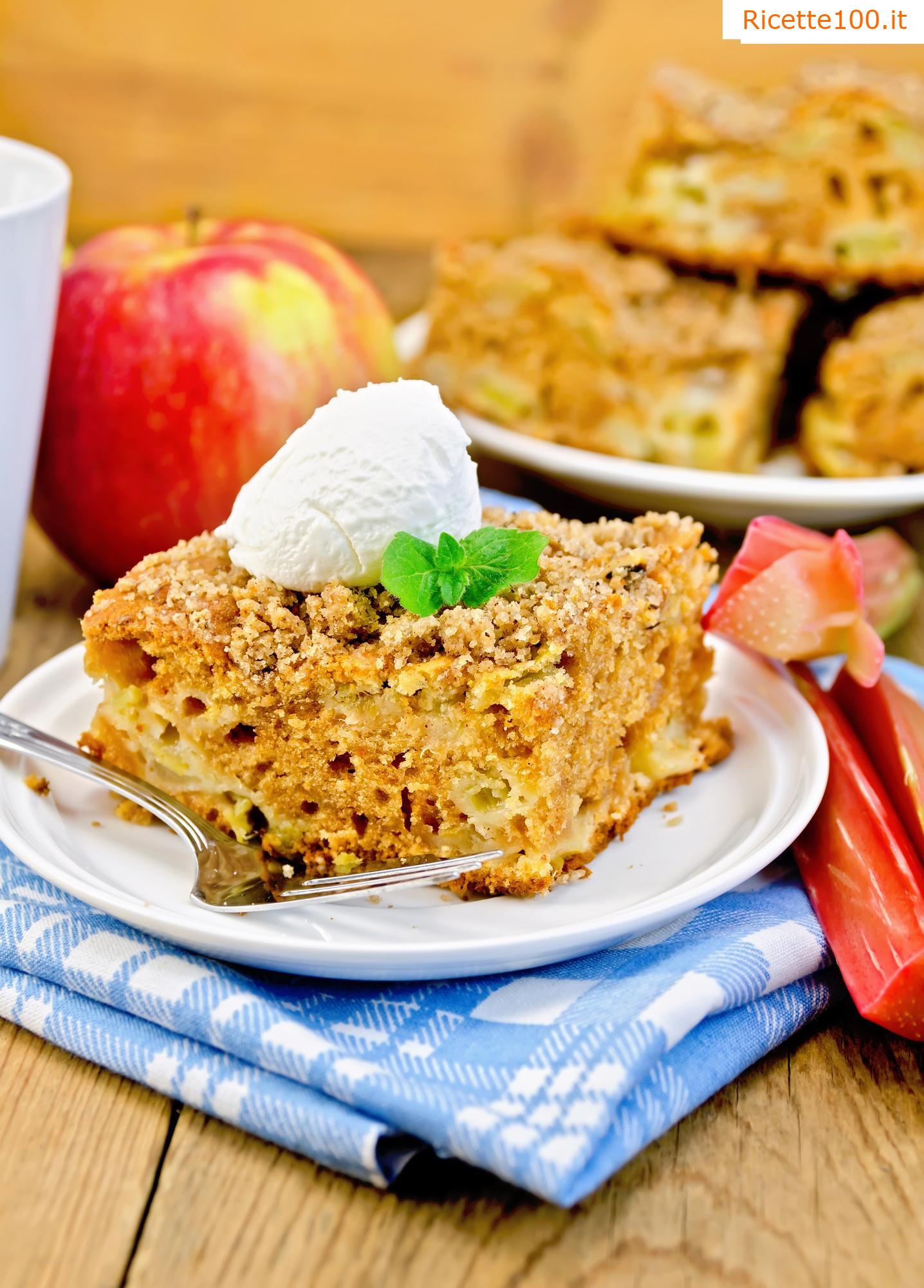 Torta con rhubarb