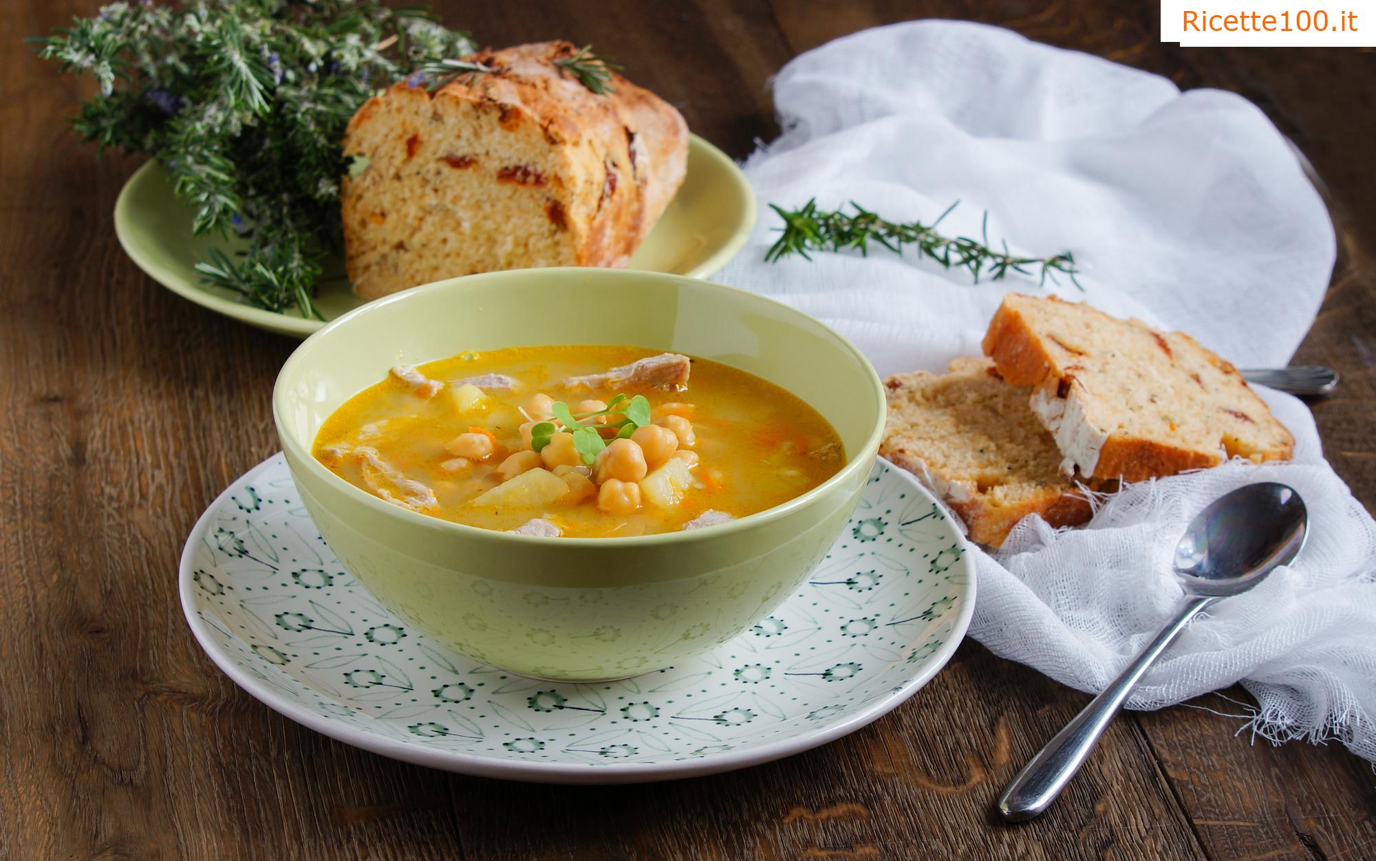 Zuppa di ceci con verdure