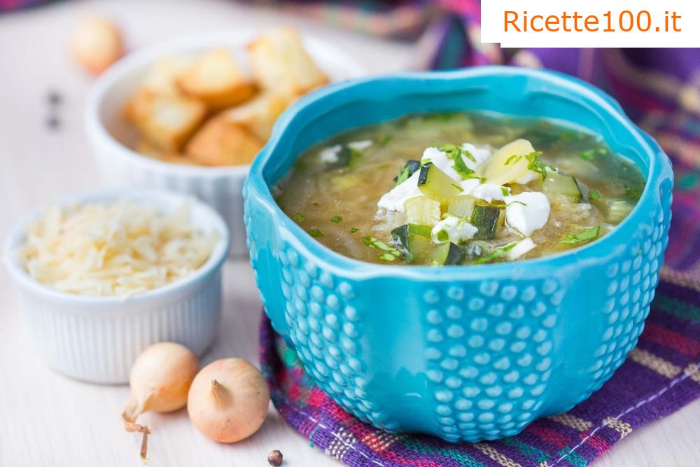 Zuppa di riso veloce con cavoletti - per quando rimane il riso.