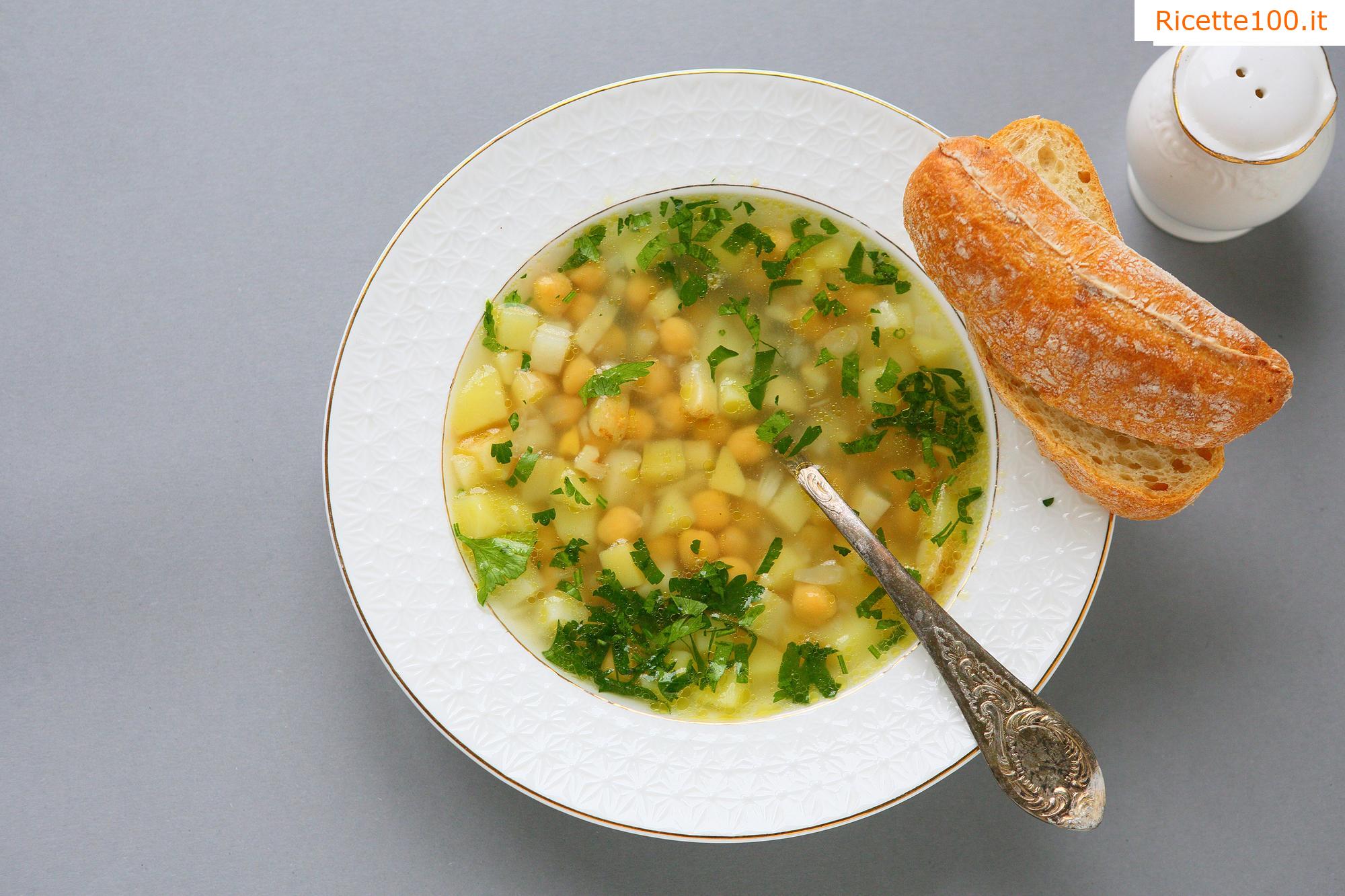 Zuppa di verdure con ceci