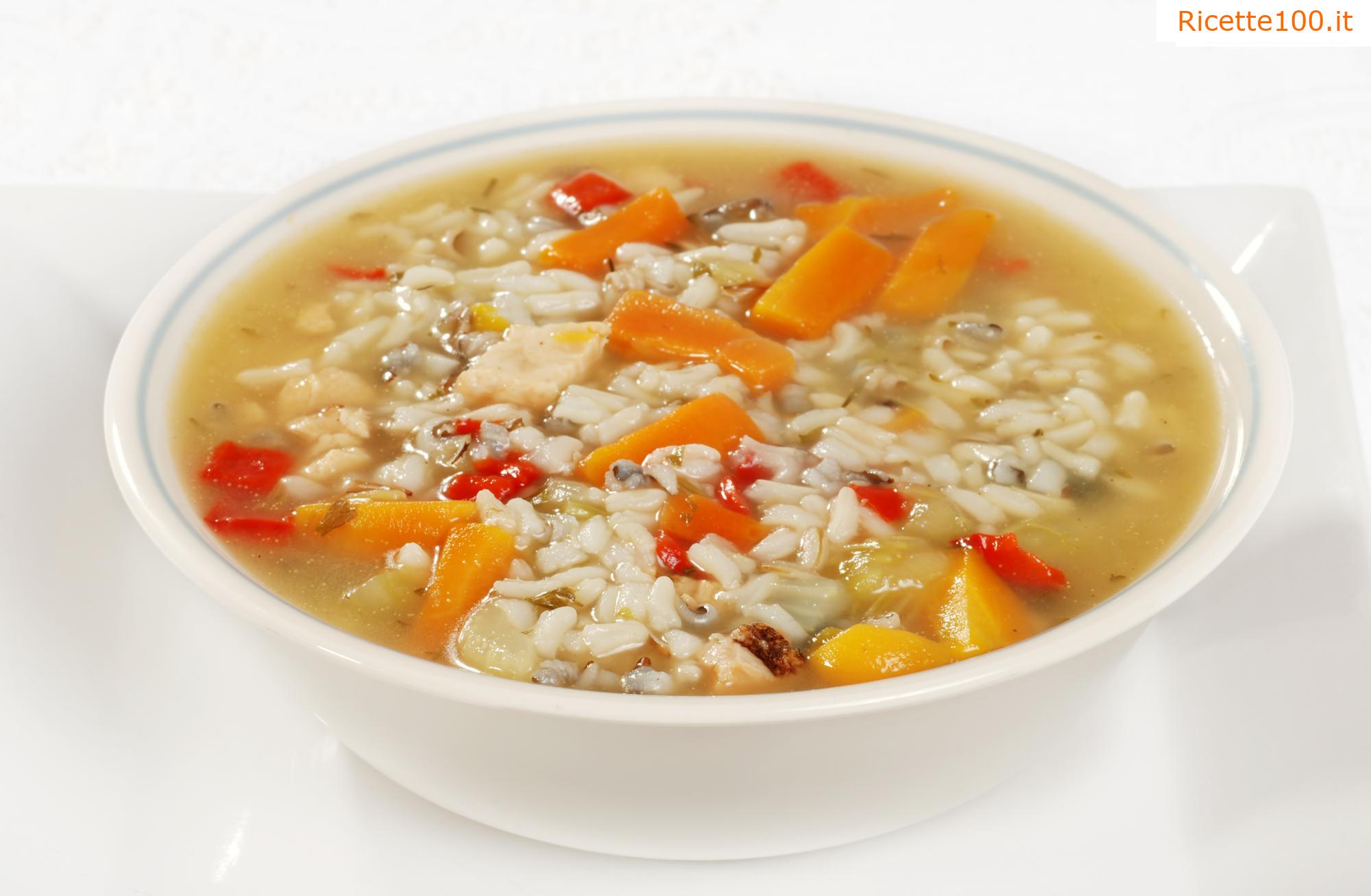 Zuppa di verdure con riso