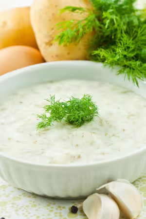 Ricetta Zuppa di aneto con patate e funghi